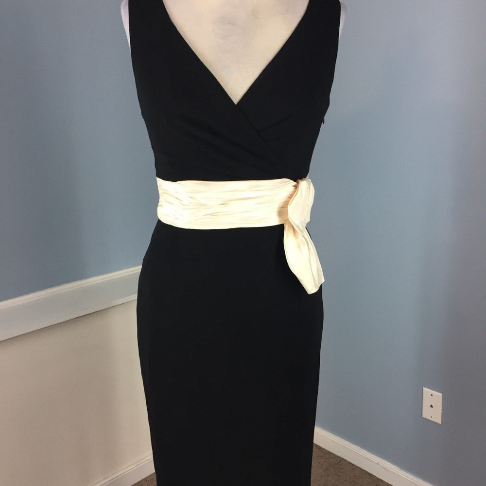 Kay Unger S 4 Black White Sheath Cocktail dress